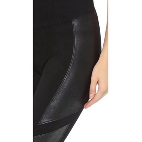Spanx Moto Faux Leather Panel Leggings - Picture 2 of 4